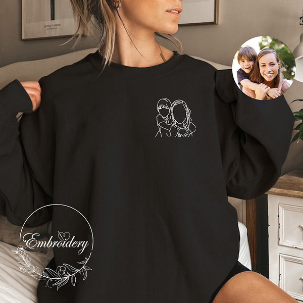 Mom and me-Custom Photo Sweatshirt For Mom,Gift for Mama,Mum Hoodie