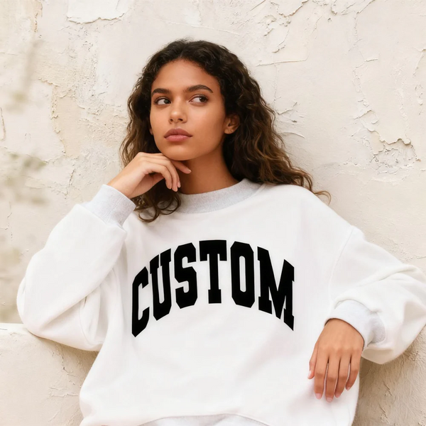 Custom Mockneck Crewneck Sweatshirt - Custom Mock Neck Sweatshirt - Reversible Crewneck Sweatshirt