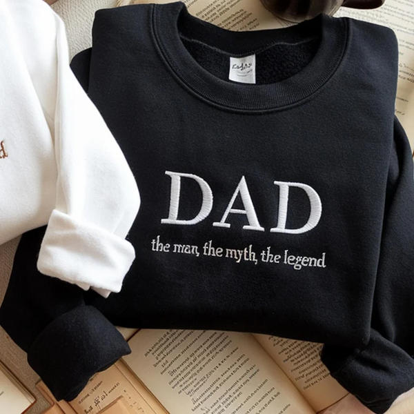 Personalized Papa Embroidered Sweatshirt With Name – Custom Family Gift for Papa