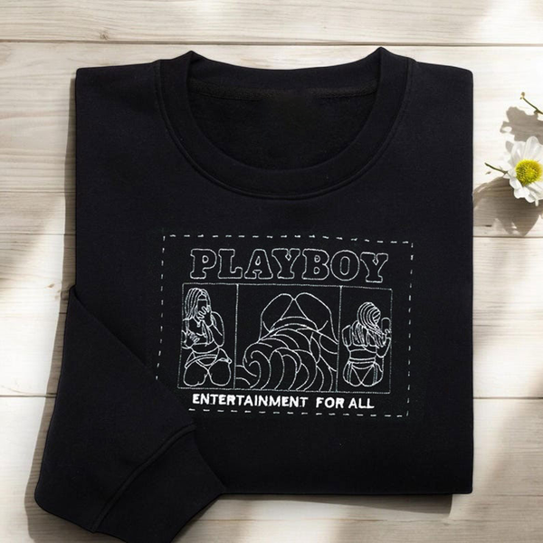 Custom Play Boy Embroidery Spicy Photo Portrait Hoodie