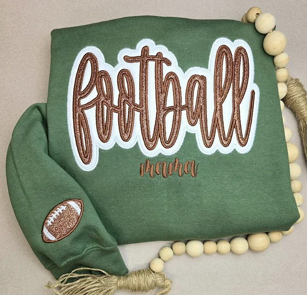Customized Balls Glitter Sweatshirt, Gifts For Football Lovers, Mama Sweatshirt