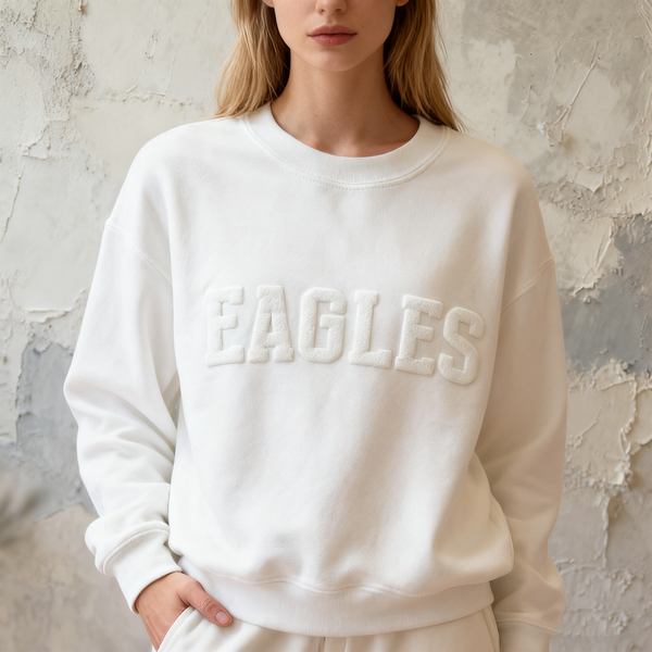 Custom Team Name Puff Embossed Print Sweatshirt