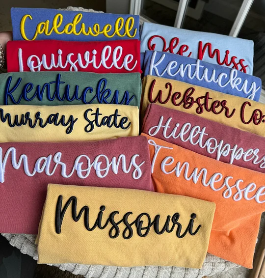 Custom 3D Puff Embroidery Sweatshirt/T-shirt/Hoodie,Gift For Game Day