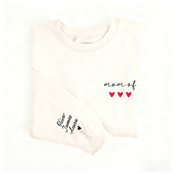 Minimalist Custom Child Name Sweatshirt for Mom,Special Gift for Wifey