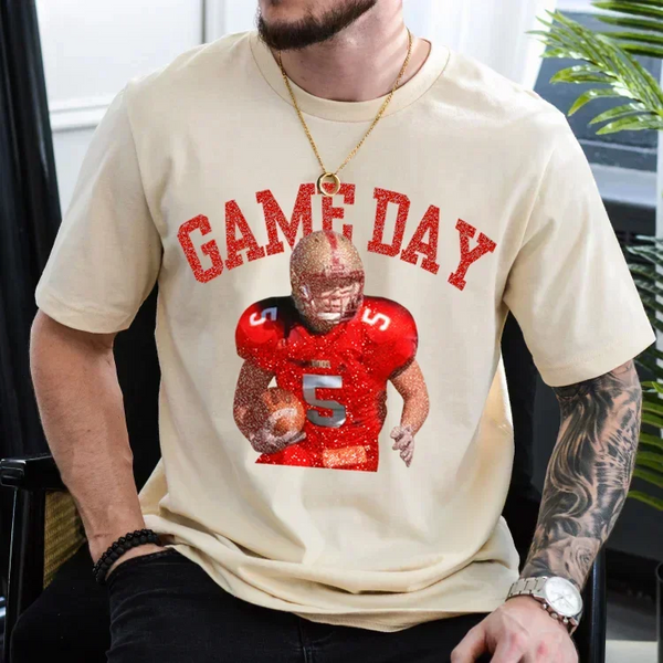 Custom Glitter Football Player Sweatshirt Hoodie Tshirt, Customised Football Player Photo Tee