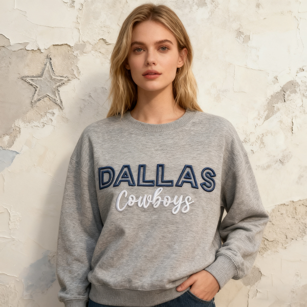 Custom 3D PUFF Embroidery Team Sweatshirt