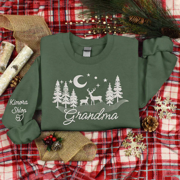 Embroidered Grandma Xmas 2024 Sweatshirt