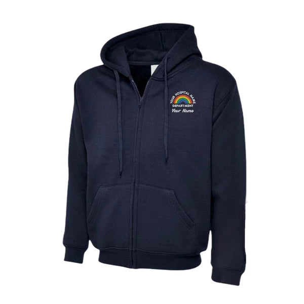 Personalized Unisex Zip-Up Hoodie with NHS Design