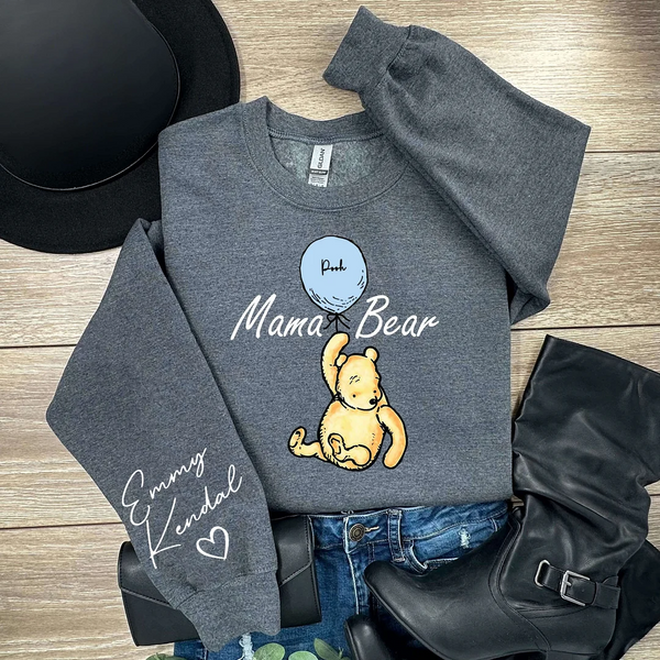 Custom Mama Bear Sweatshirt - Personalized The Gift for Mom on Mother’s Day