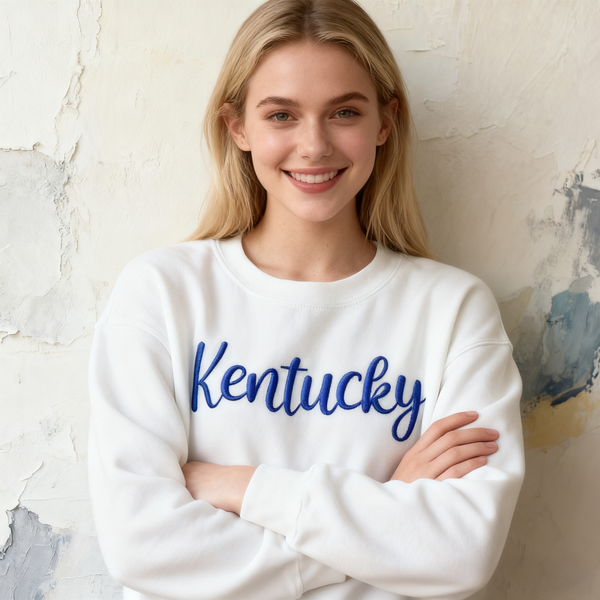 Custom 3D Puff Embroidery Word Name Sweatshirt/T-Shirt,Gift For Game Day