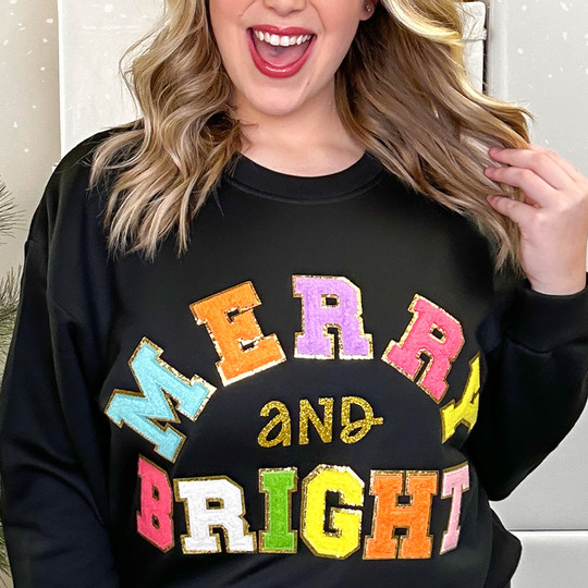 Merry and Bright Ideal Chenille Sweatshirt