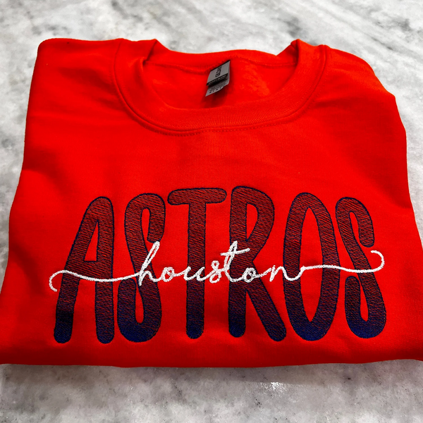 Custom Gradient Grid Embroidered Team Sweatshirt
