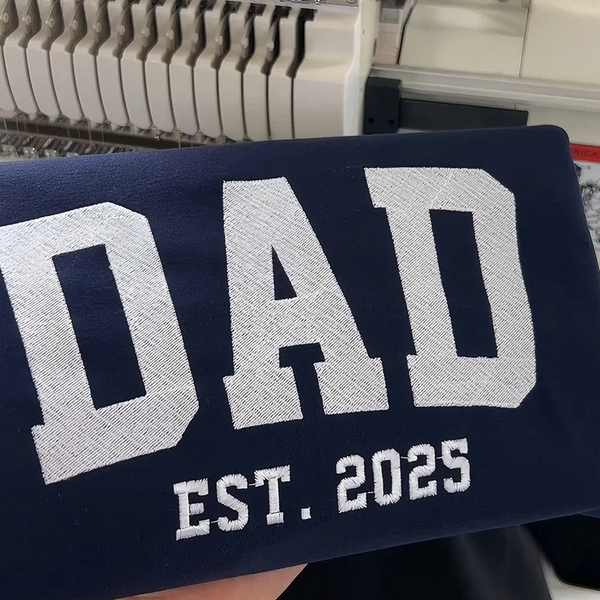 Personalized Embroidered DAD & GRANDPA Sweatshirt with Kids Names on the Sleeve
