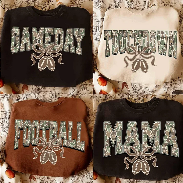 Custom Grunge Football Name Game Day Sweatshirt