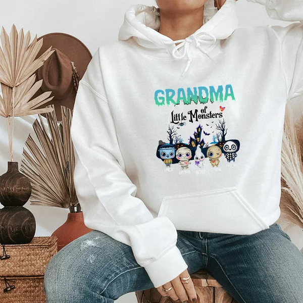 These Little Monsters-Personalized T-Shirt,Hoodie,Sweatshirt-Gift For Grandparents, Halloween Gift
