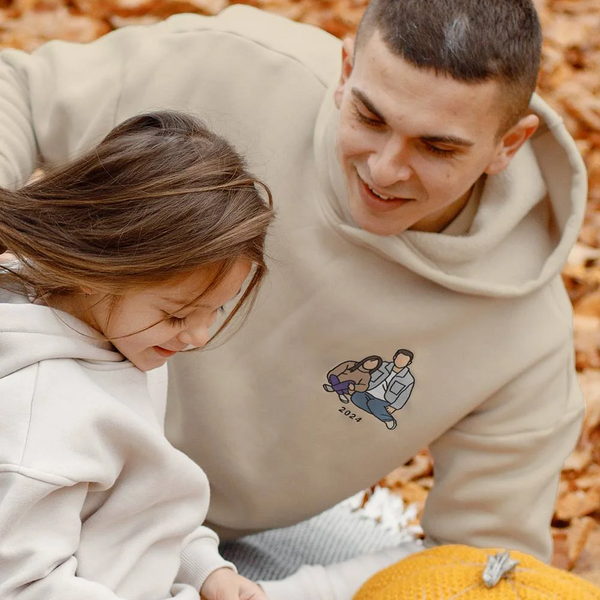 Dad's Stitched- Custom Colored Embroidery Sweatshirt-Christmas Gifts