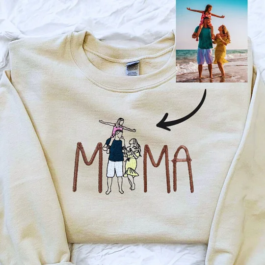 Custom Embroidered MAMA Hoodie, Best Gifts for Mom