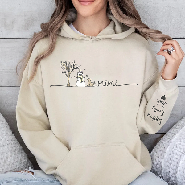 Mimi Christmas Snowman And Grandkids Sweatshirt