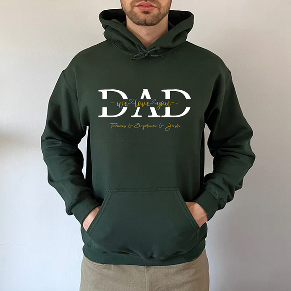 Dad Embroidery Hoodie Personalized, Father T-Shirt Gift, Cool Dad Sweatshirt