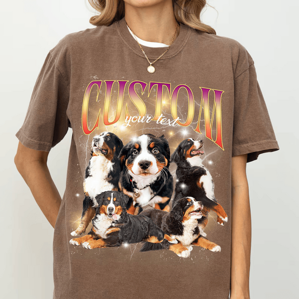 Custom Vintage Pet Shirt – Personalized Dog & Cat 90's Retro Tee