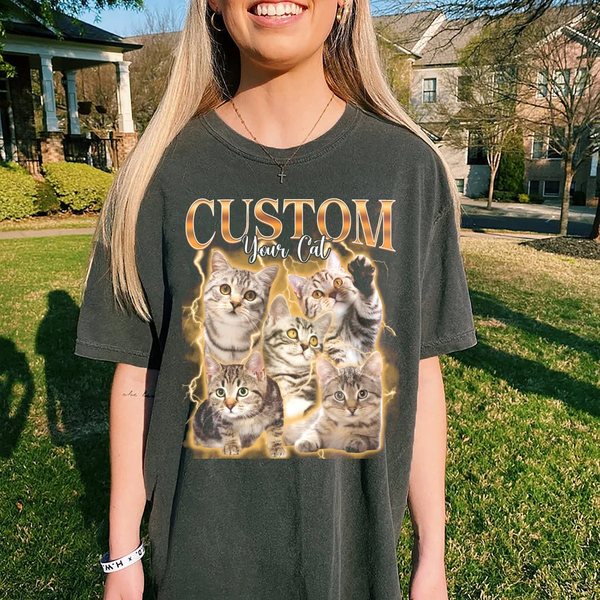 Custom Photo Vintage Tee For Pet Lovers