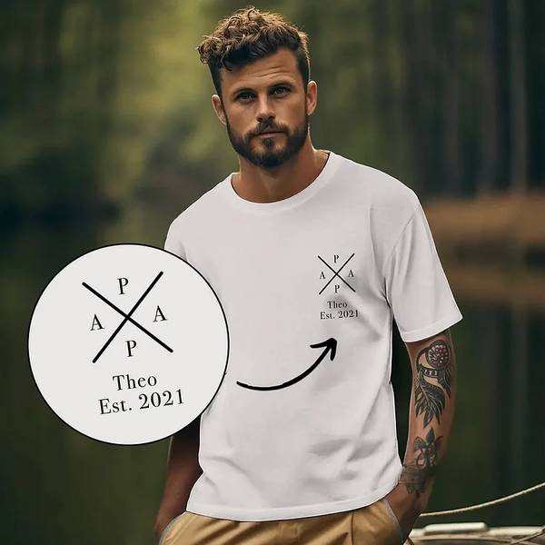 Personalized T-shirts “PAPA”, Father's Day Gifts for Dads