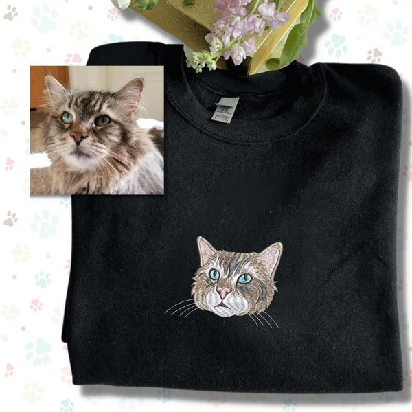 Personalized Embroidered Pet Face Sweatshirt
