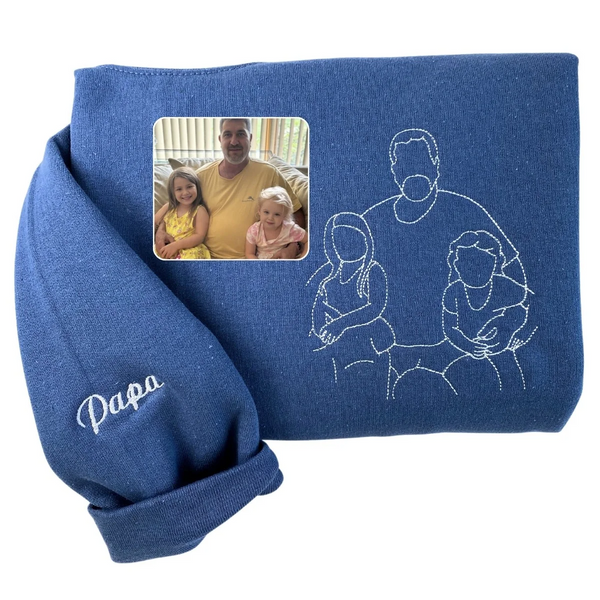 Personalized Embroidered Gifts for New Mom and New Dad, Photo Sweatshirt & Hoodie