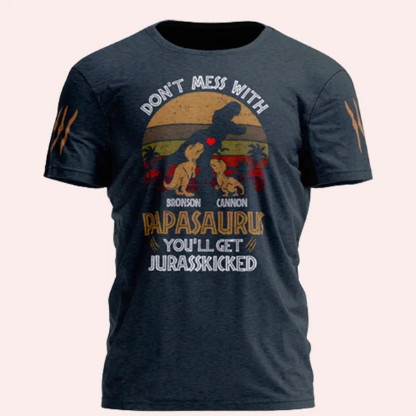 Don‘t Mess With Papasaurus You'll Get Jurasskicked With Grandkids T-Shirt