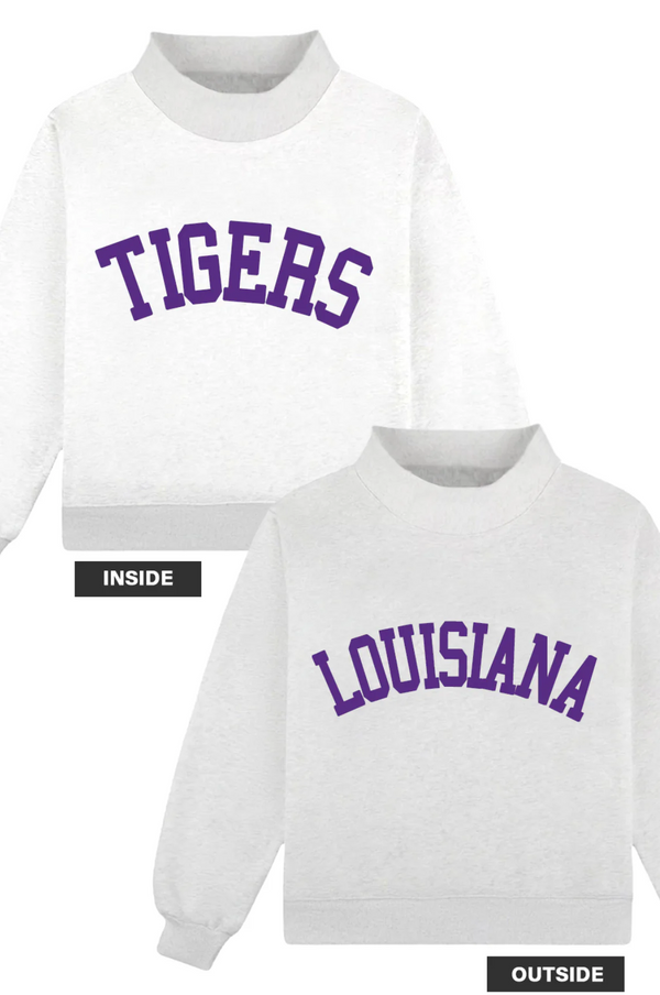 Louisiana Reversible Mockneck Sweatshirt