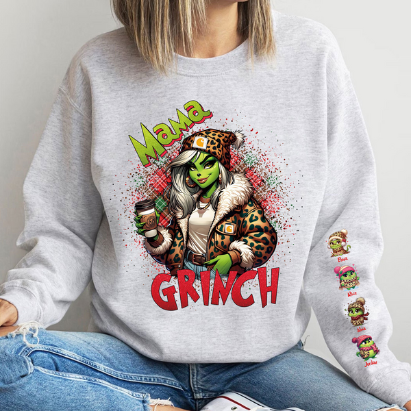 Custom Christmas Mama Daddy With Kids Name Sweatshirt Christmas Day Gift
