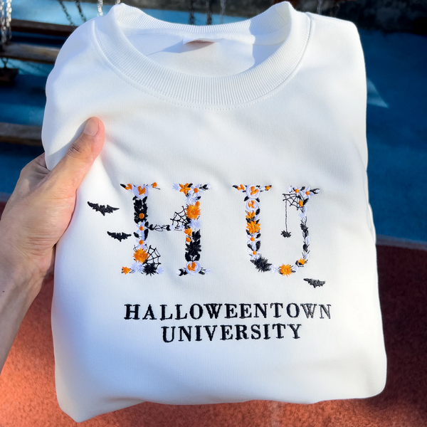 Embroidered Floral Halloweentown University Sweatshirt