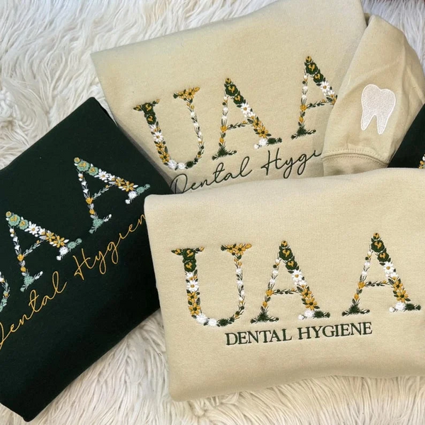 College Sorority Sweatshirt - Floral Greek Letter Embroidered Gift