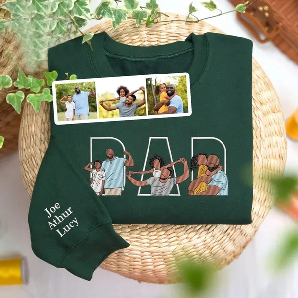 Custom Family Embroidered Sweatshirt – A Unique and Heartwarming Gift for Papa, Dad or Mama