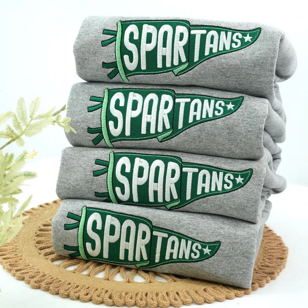 Custom Embroidered Pennant Sweatshirt - High School & College Football Game Day Shirt