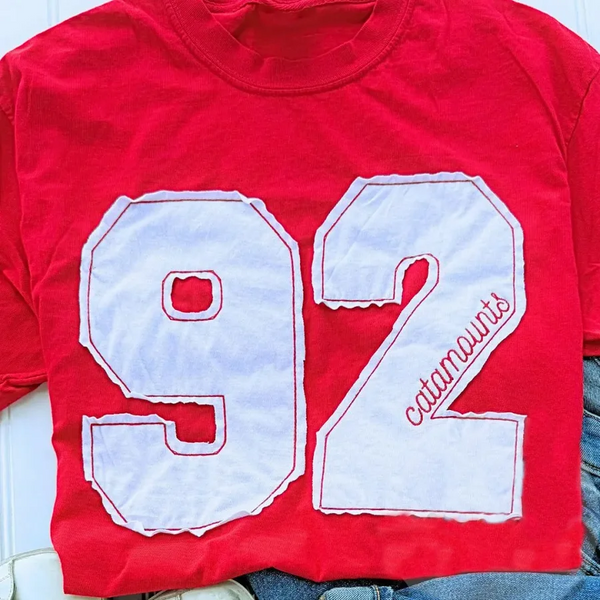 Custom Sports Number Embroidered Crewneck