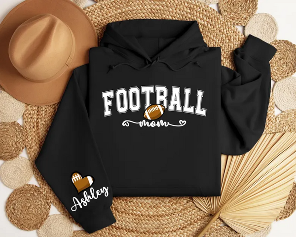 Personalized Football Mom Hoodie, Football Mom Sweatshirt, Football Mama Sweatshirt, Gift For Football Mom, Sport Mom Gifts