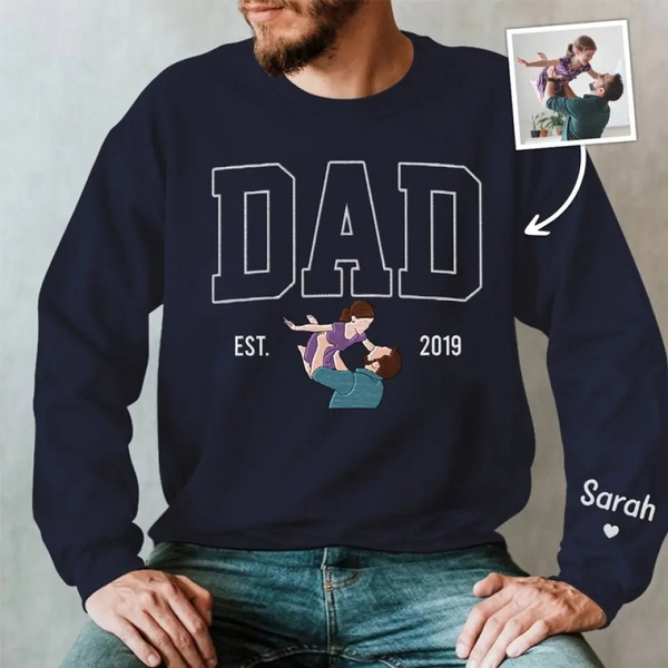 Dad, You Are One In A Million - Family Personalized Custom Line Embroidered Sweatshirt