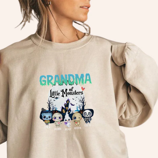 These Little Monsters-Personalized T-Shirt,Hoodie,Sweatshirt-Gift For Grandparents, Halloween Gift