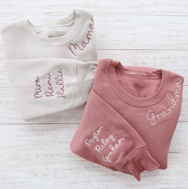 Vintage Custom Embroidered Crew Neck Sweatshirt