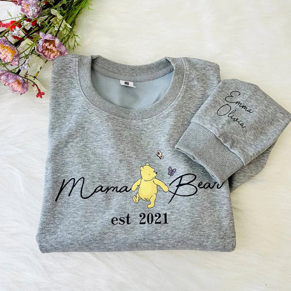 Mother's Day Personalized Mama Bear Sweatshirt-Gift For Mom,Grandma