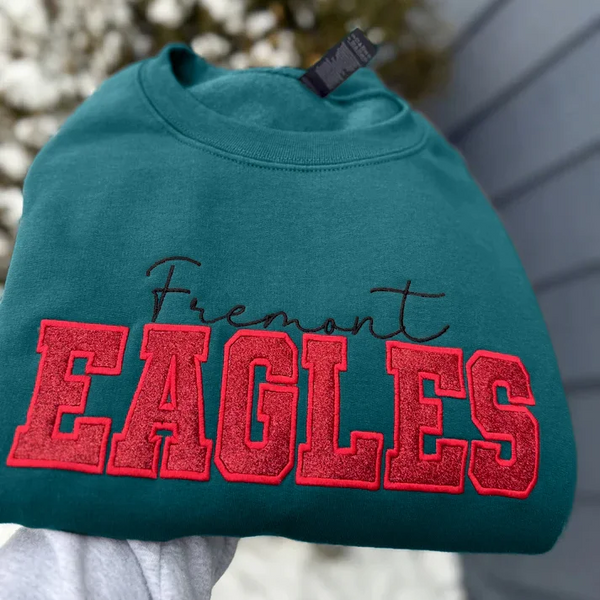 Custom Glitter Embroidered Team/Mascot Sweatshirt