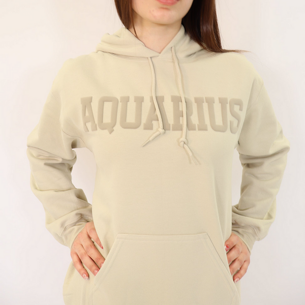 ♒Custom Zodiac Puff Print Crewneck-Aquarius Crewneck