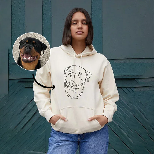 Custom Embroidered Pet Portrait Hoodie/Sweatshirt/T-shirt