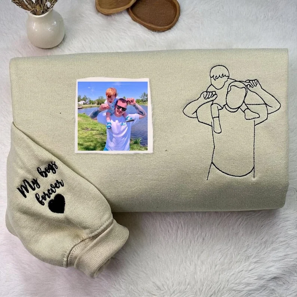 Custom Photo Sweatshirt For Dad or Husband — Fathers Day Gifts