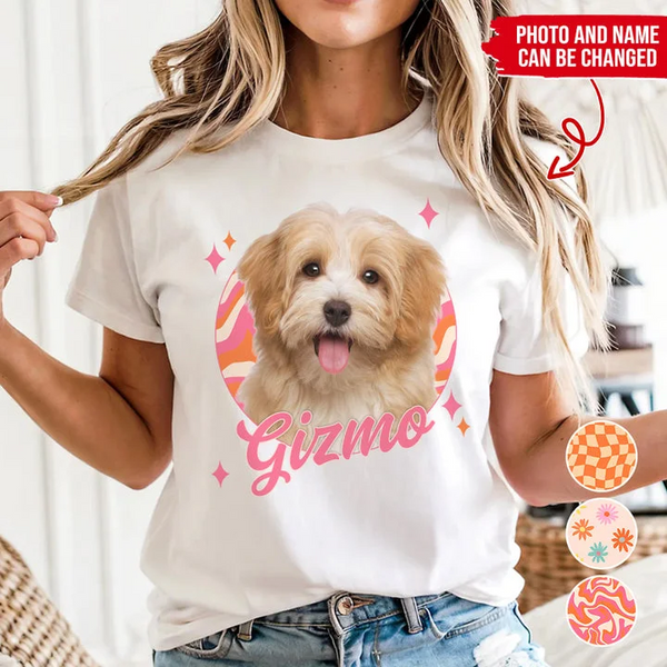 Custom Vintage Pet Photo - Personalized Pet Photo + Name T-Shirt Sweatshirt Hoodie