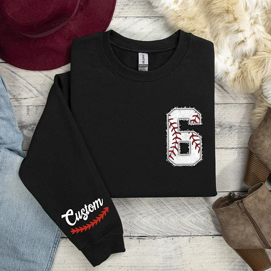 Custom Baseball Sweatshirt, Baseball Mom Crewneck, Baseball Sweatshirt,Mother's Day Gift