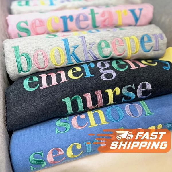 Custom Embroidered Pastel Colors Career Sweatshirt