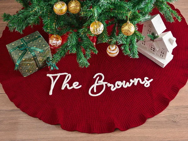 Personalized Family Christmas Tree Skirt