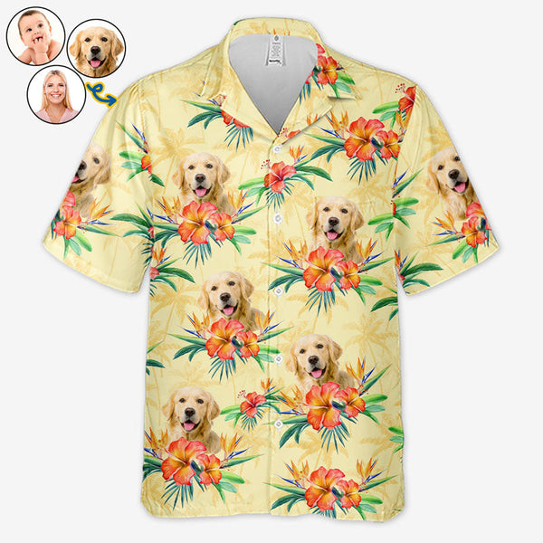 Custom Photo Summer Vibes Only - Dog & Cat Personalized Unisex Tropical Hawaiian Aloha Shirt